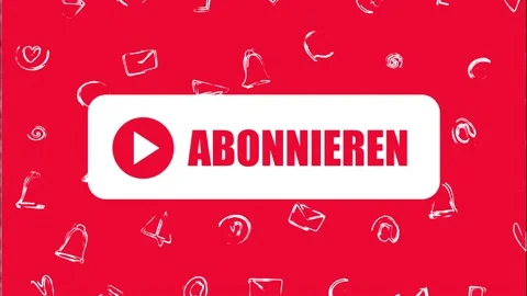 Youtube SUBSCRIBE Screen GERMAN Language Stock Footage 218983772