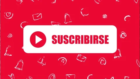 Youtube SUBSCRIBE Screen Spanish Language Stock Footage 218983886