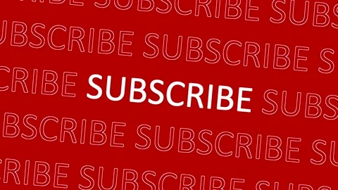 YouTube Subscribe Typography Motion Graphic Title Stock Footage 140282709