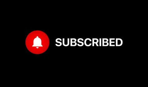 Youtube Subscribed Button. Youtube Lower Third. Youtube Bell Icon. Vector イラスト素材