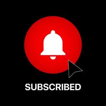 Youtube Subscribed Button. Youtube Lower Third. Youtube Bell Icon. Vector Stock Illustration