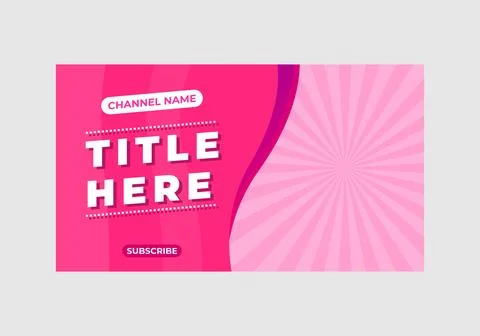 Youtube thumbnail template Stockillustratie