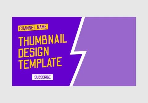 Youtube thumbnail template. Stockillustratie