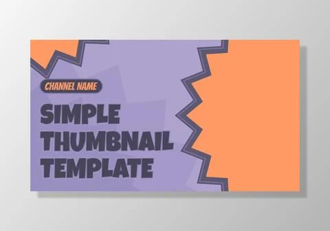 Youtube thumbnail template Stockillustratie