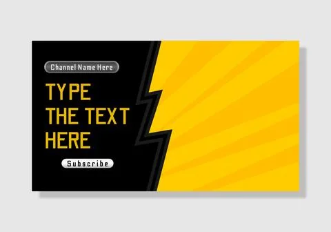 Youtube thumbnail template Stock Illustration