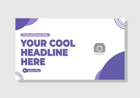 Youtube thumbnail template Stockillustratie