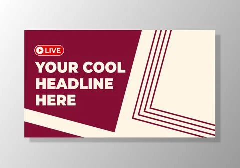 Youtube thumbnail template Stockillustratie