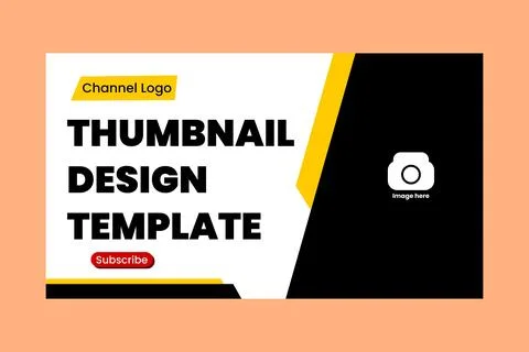Youtube thumbnail template Stock Illustration