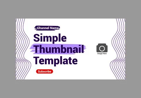 Youtube thumbnail template Stockillustratie