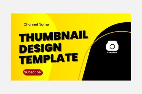 Youtube thumbnail template Stock Illustration