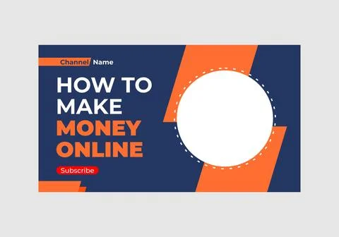 Youtube thumbnail template Stockillustratie