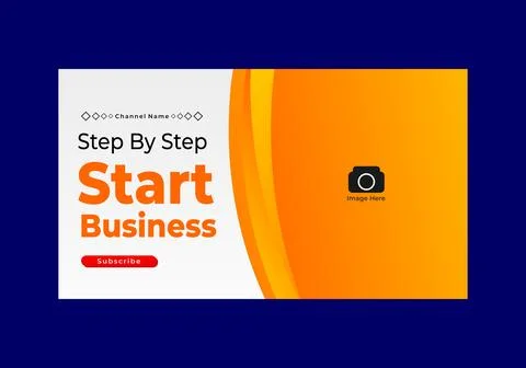 Youtube thumbnail template Stockillustratie