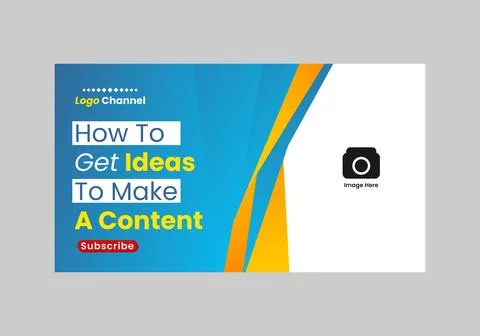 Youtube thumbnail template Stock Illustration