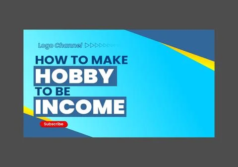 Youtube thumbnail template Stockillustratie
