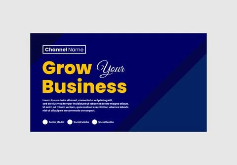 Youtube thumbnail template Stockillustratie