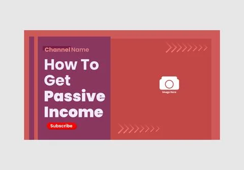 Youtube thumbnail template Stockillustratie