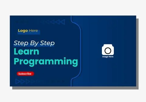 Youtube thumbnail template Stockillustratie