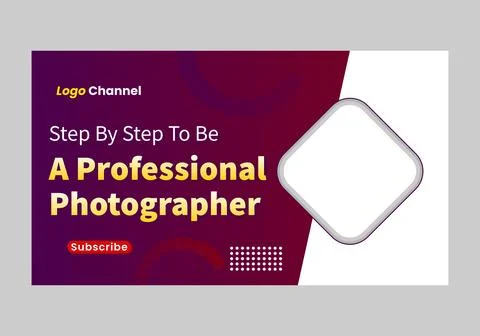 Youtube thumbnail template Stockillustratie