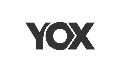 YOX logo design template with strong and modern bold text. Initial based ve.. Stock Illustration