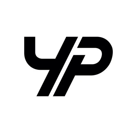 YP Monogram Initial Logo Sign Stock Illustration