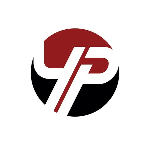 YP Monogram Initial Logo Sign Stock Illustration