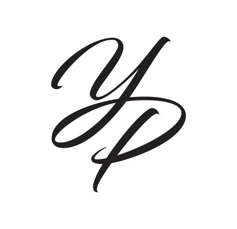 YP Monogram Initial Logo Sign Stock Illustration