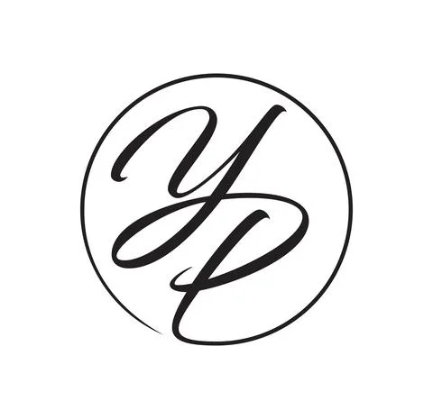 YP Monogram Initial Logo Sign Stock Illustration