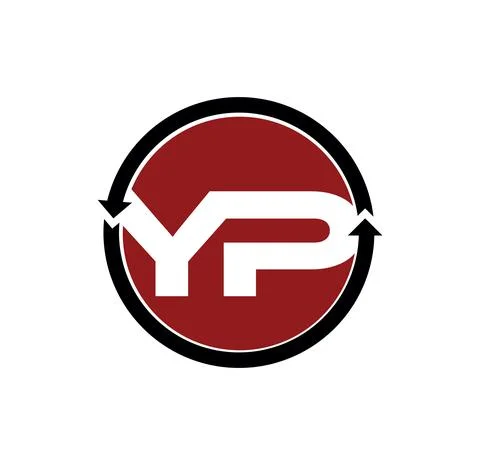 YP Monogram Initial Logo Sign Stock-Illustration