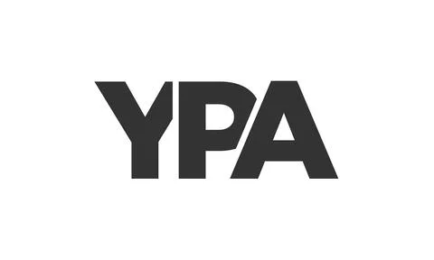 YPA logo design template with strong and modern bold text. Initial based ve.. Stock Illustration