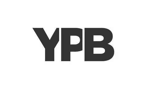 YPB logo design template with strong and modern bold text. Initial based ve.. イラスト素材