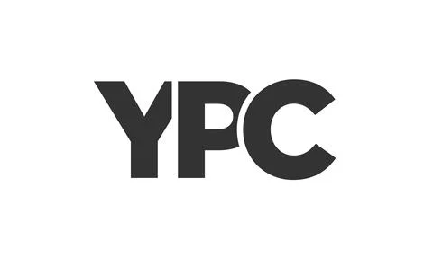 YPC logo design template with strong and modern bold text. Initial based ve.. 库存插图