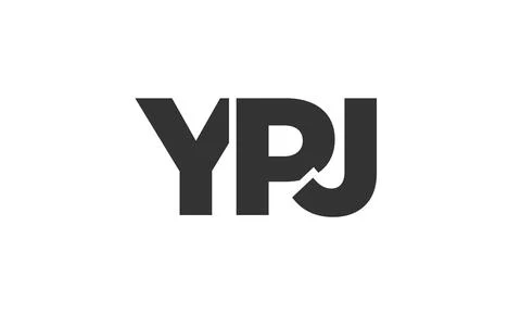 YPJ logo design template with strong and modern bold text. Initial based ve.. Stock Illustration