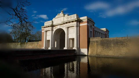 Ypres Menin Gate timelapse Stock Footage 89801013