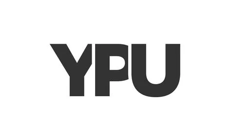 YPU logo design template with strong and modern bold text. Initial based ve.. Stock Illustration