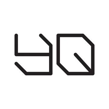 Yq initial letter vector logo icon Stock-Illustration