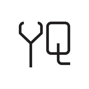 Yq initial letter vector logo icon Stock Illustration