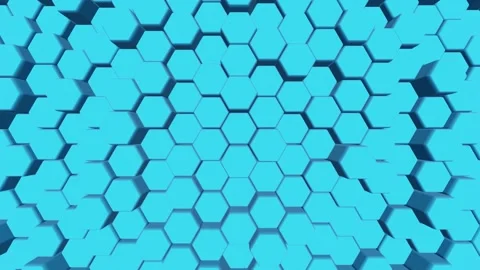 YR-25 Hexagons Background Blue Video0001-0250 Stock Footage 171166065