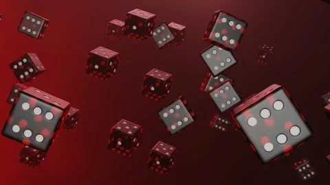 YR-25 Red Dice Flying To The Right Video0001-0250 Stock Footage 171166367