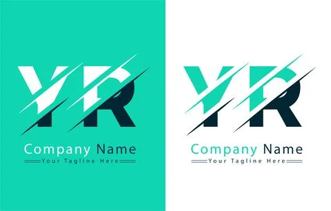 YR Letter Logo Vector Design Template Elements Illustrazione stock