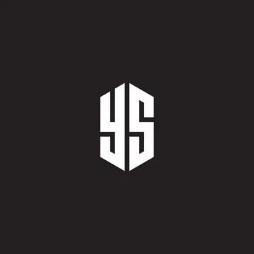 YS Logo monogram with hexagon shape style design template Stock Illustration