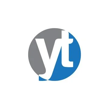 YT Letter monogram Initial Logo Design Template Vector Illustration. YT ele.. Stock Illustration