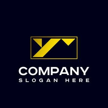 YT monogram Logo Lettering composition graphic symbol template Illustrazione stock