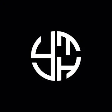 YTH logo YTH icon YTH vector YTH monogram YTH letter YTH minimalist YTH Cir.. Stock Illustration