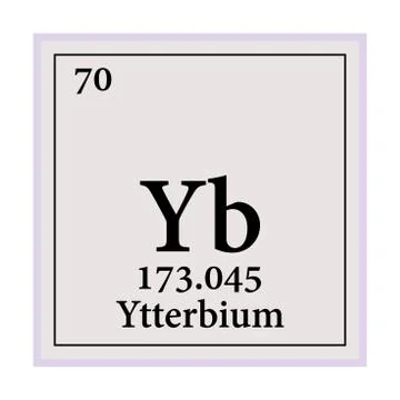 Ytterbium Periodic Table of the Elements Vector illustration eps 10. 스톡 일러스트