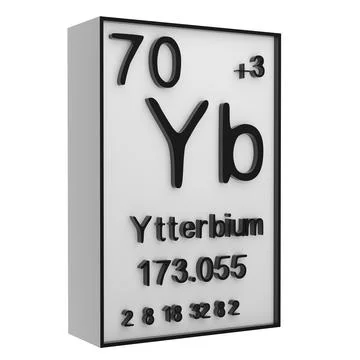 Ytterbium,Phosphorus on the periodic table of the elements on white blackgr.. イラスト素材
