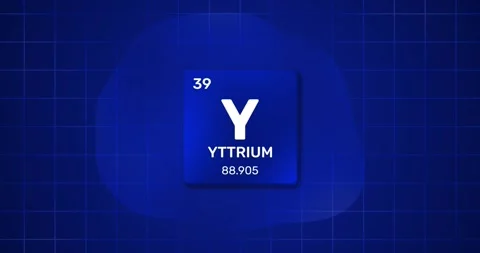 Yttrium chemical element Periodic Table Stock Footage 297186533