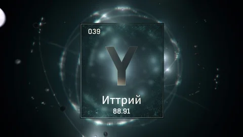 Yttrium as Element 39 of the Periodic Table 3D animation on green background 스톡 동영상 126449974