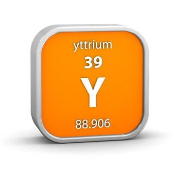 Yttrium material sign Stock Photos