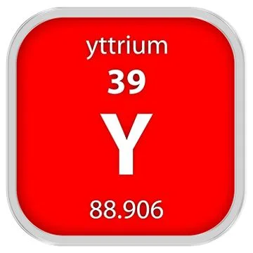 Yttrium material sign 스톡 사진