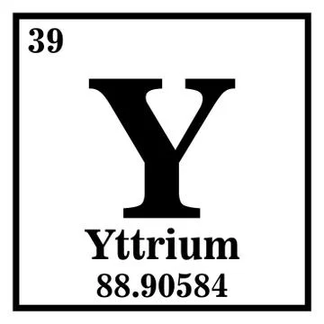 Yttrium Periodic Table of the Elements Vector illustration eps 10 Stock Illustration
